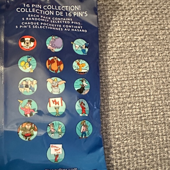 Disney Mickey Mouse Club Blue and Red Pin  Mystery Pouch - Picture 2 of 2